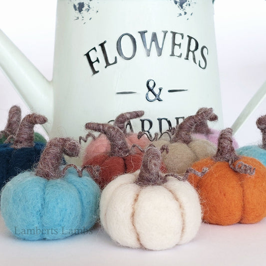 Handmade Needle felted wool Pumpkin, small and medium doll house side pumpkins