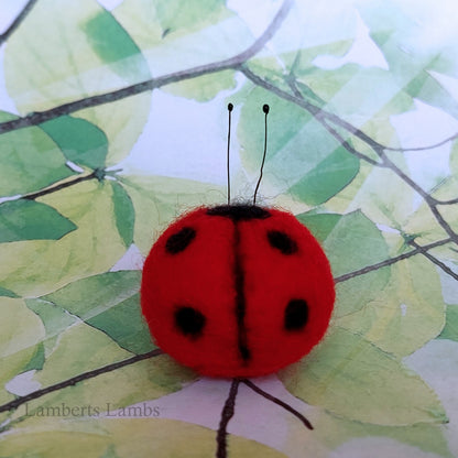 Cute miniature needle felted Ladybird