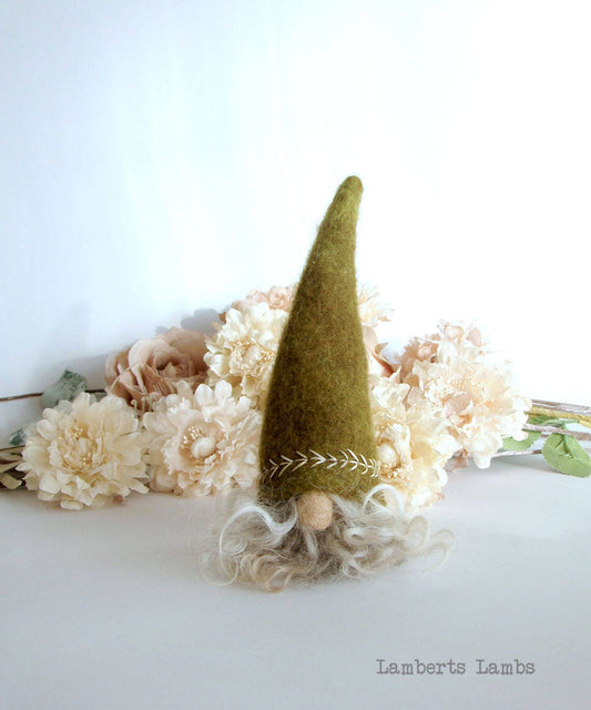 Needle Felted Gnome Needle Felted Scandinavian Gnome Nordic Gnome Felted Tomte Wool Nisse