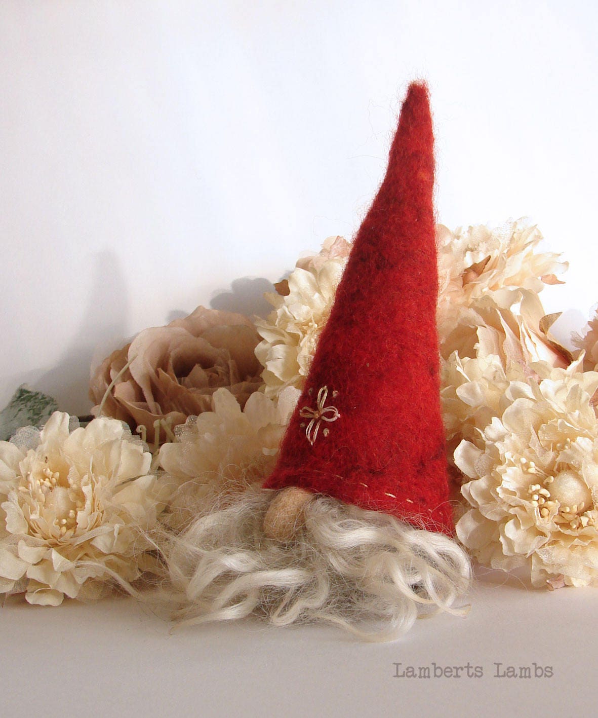 Needle Felted Scandinavian Gnome Nordic Gnome Felted Tomte Wool Nisse, Needle Felted Gnome