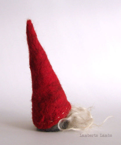 Needle Felted Scandinavian Gnome Nordic Gnome Felted Tomte Wool Nisse, Needle Felted Gnome