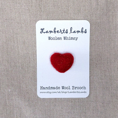 Needle felted Heart Brooch, Handmade Felted Heart Brooch - Baby Blue Shade