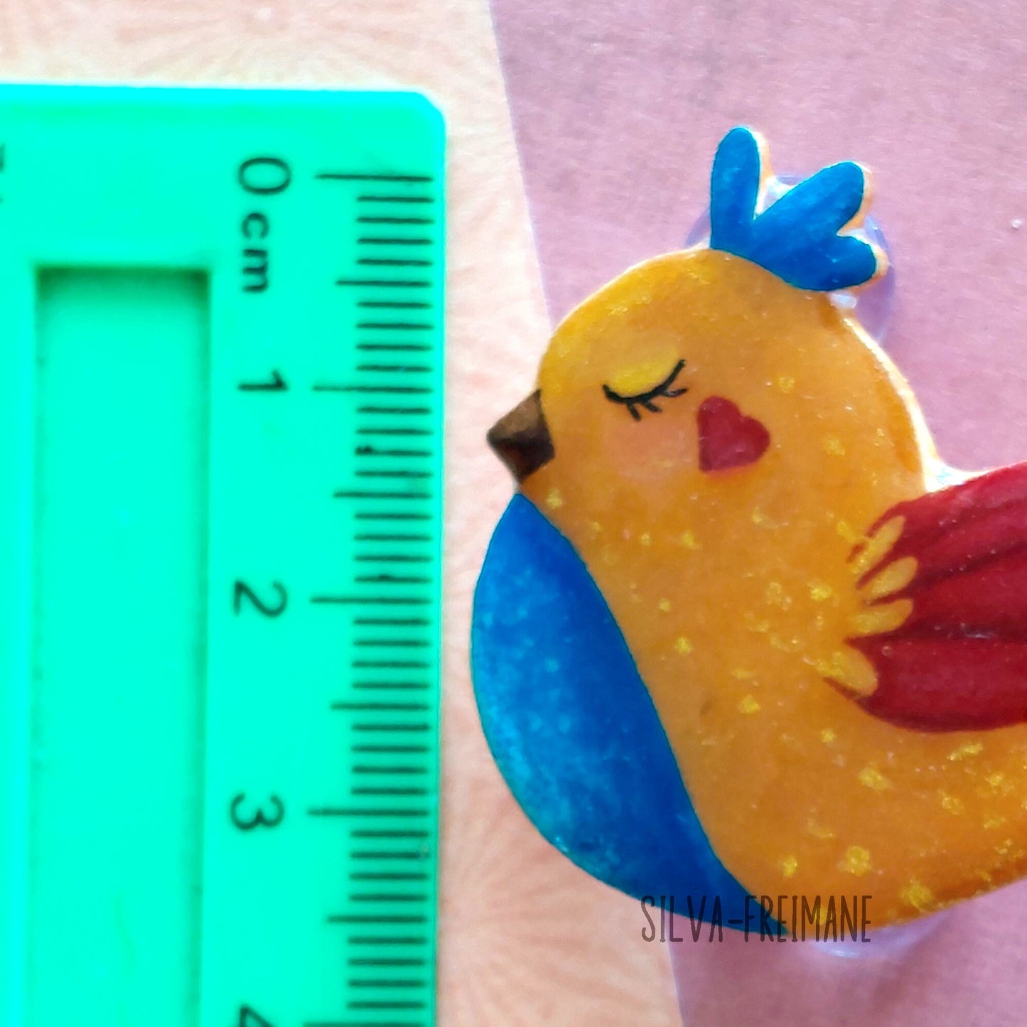 Bird Brooch, a modern quirky bird brooch