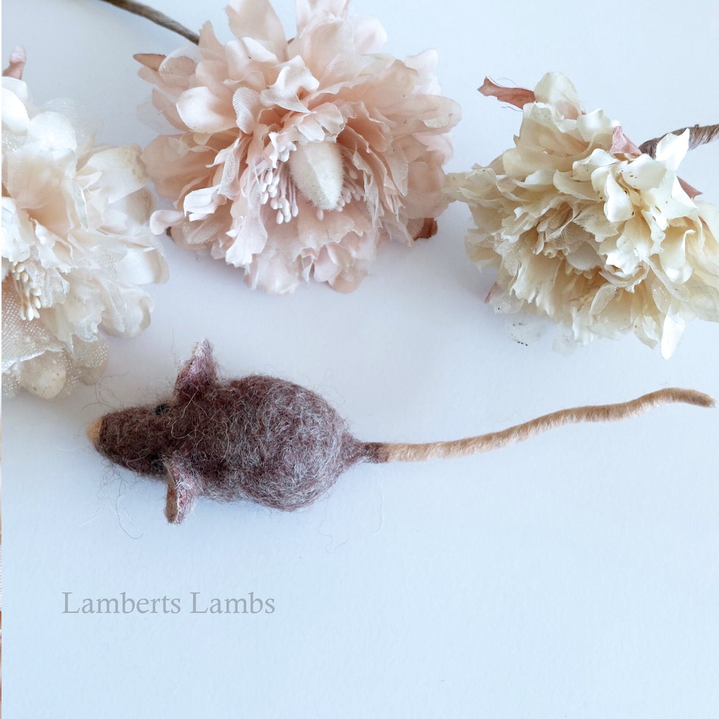 Scruffy Brown needle felted mouse,  Handmade wool mouse