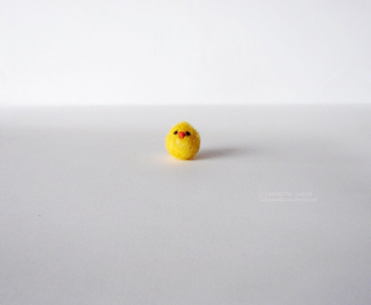 Miniature Needle felted yellow chick